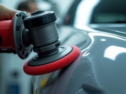 Lucidatrice rotativa sulla vernice dell'auto